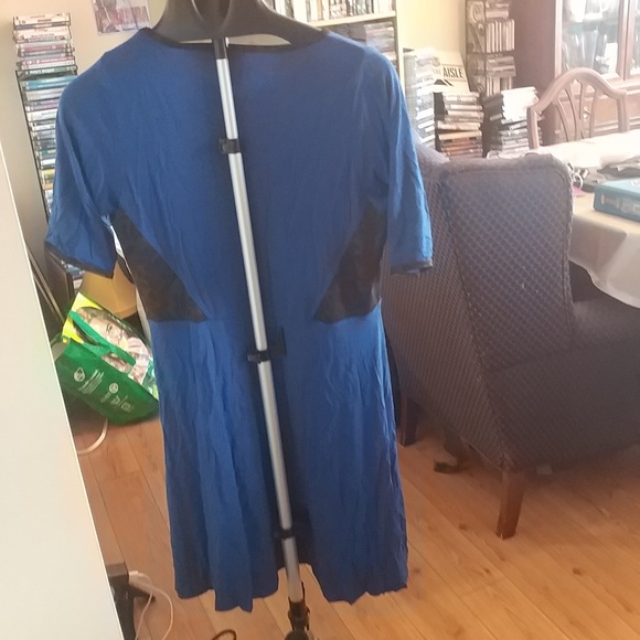10/$10   LokoSport Blue Faux Leather Dress 8 - Picture 7 of 7